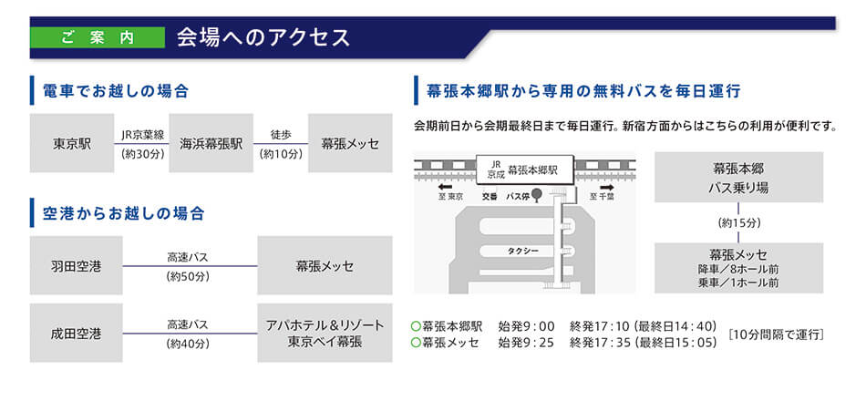 会場へのアクセス